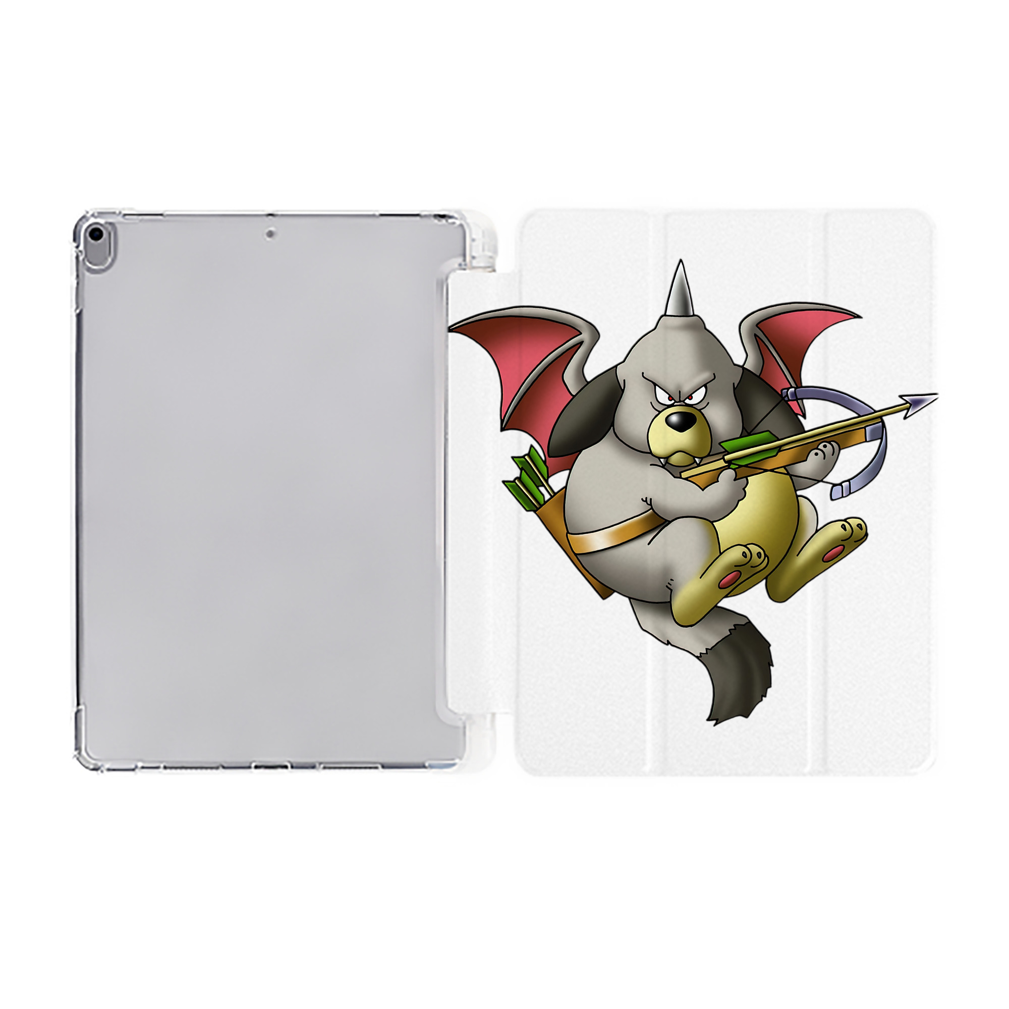 （画像用） ドラゴンクエスト Doragon Kuesuto Dragon Quest IPad ケース ペン収納付き 三つ折りスタンド PUレザー×シリコン 対応機種9.5/10.5/10.9インチ